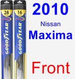 Front Wiper Blade Pack for 2010 Nissan Maxima - Hybrid