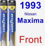 Front Wiper Blade Pack for 1993 Nissan Maxima - Hybrid