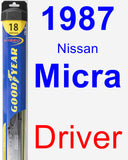 Driver Wiper Blade for 1987 Nissan Micra - Hybrid