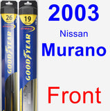 Front Wiper Blade Pack for 2003 Nissan Murano - Hybrid