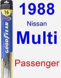 Passenger Wiper Blade for 1988 Nissan Multi - Hybrid