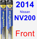 Front Wiper Blade Pack for 2014 Nissan NV200 - Hybrid