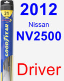 Driver Wiper Blade for 2012 Nissan NV2500 - Hybrid