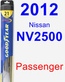 Passenger Wiper Blade for 2012 Nissan NV2500 - Hybrid