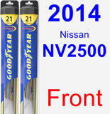 Front Wiper Blade Pack for 2014 Nissan NV2500 - Hybrid