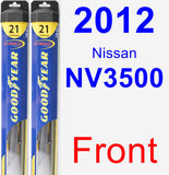 Front Wiper Blade Pack for 2012 Nissan NV3500 - Hybrid