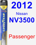 Passenger Wiper Blade for 2012 Nissan NV3500 - Hybrid