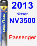 Passenger Wiper Blade for 2013 Nissan NV3500 - Hybrid