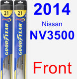 Front Wiper Blade Pack for 2014 Nissan NV3500 - Hybrid