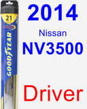 Driver Wiper Blade for 2014 Nissan NV3500 - Hybrid