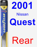 Rear Wiper Blade for 2001 Nissan Quest - Hybrid