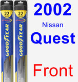 Front Wiper Blade Pack for 2002 Nissan Quest - Hybrid