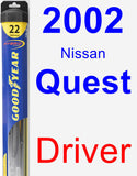 Driver Wiper Blade for 2002 Nissan Quest - Hybrid