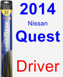 Driver Wiper Blade for 2014 Nissan Quest - Hybrid