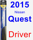 Driver Wiper Blade for 2015 Nissan Quest - Hybrid