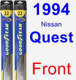 Front Wiper Blade Pack for 1994 Nissan Quest - Hybrid