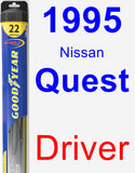 Driver Wiper Blade for 1995 Nissan Quest - Hybrid