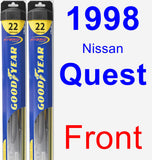 Front Wiper Blade Pack for 1998 Nissan Quest - Hybrid