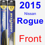 Front Wiper Blade Pack for 2015 Nissan Rogue - Hybrid