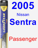 Passenger Wiper Blade for 2005 Nissan Sentra - Hybrid