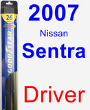 Driver Wiper Blade for 2007 Nissan Sentra - Hybrid