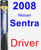 Driver Wiper Blade for 2008 Nissan Sentra - Hybrid