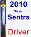 Driver Wiper Blade for 2010 Nissan Sentra - Hybrid