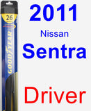 Driver Wiper Blade for 2011 Nissan Sentra - Hybrid