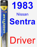 Driver Wiper Blade for 1983 Nissan Sentra - Hybrid