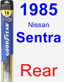 Rear Wiper Blade for 1985 Nissan Sentra - Hybrid