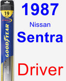 Driver Wiper Blade for 1987 Nissan Sentra - Hybrid