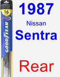 Rear Wiper Blade for 1987 Nissan Sentra - Hybrid