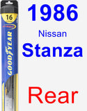 Rear Wiper Blade for 1986 Nissan Stanza - Hybrid