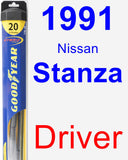 Driver Wiper Blade for 1991 Nissan Stanza - Hybrid