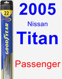 Passenger Wiper Blade for 2005 Nissan Titan - Hybrid