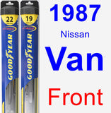 Front Wiper Blade Pack for 1987 Nissan Van - Hybrid