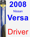 Driver Wiper Blade for 2008 Nissan Versa - Hybrid