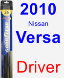 Driver Wiper Blade for 2010 Nissan Versa - Hybrid