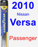 Passenger Wiper Blade for 2010 Nissan Versa - Hybrid