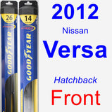 Front Wiper Blade Pack for 2012 Nissan Versa - Hybrid