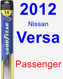 Passenger Wiper Blade for 2012 Nissan Versa - Hybrid