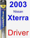 Driver Wiper Blade for 2003 Nissan Xterra - Hybrid