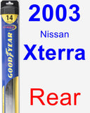 Rear Wiper Blade for 2003 Nissan Xterra - Hybrid