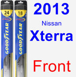 Front Wiper Blade Pack for 2013 Nissan Xterra - Hybrid