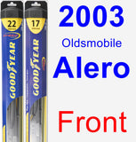 Front Wiper Blade Pack for 2003 Oldsmobile Alero - Hybrid