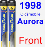 Front Wiper Blade Pack for 1998 Oldsmobile Aurora - Hybrid