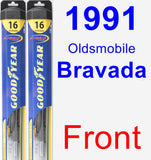 Front Wiper Blade Pack for 1991 Oldsmobile Bravada - Hybrid