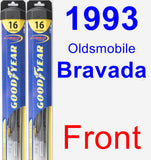 Front Wiper Blade Pack for 1993 Oldsmobile Bravada - Hybrid