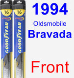 Front Wiper Blade Pack for 1994 Oldsmobile Bravada - Hybrid