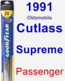 Passenger Wiper Blade for 1991 Oldsmobile Cutlass Supreme - Hybrid